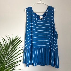 Blue & White Striped Tank